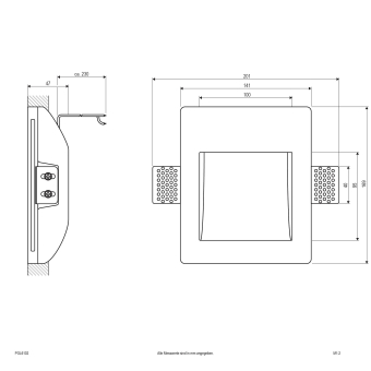 EVN Gips Einputzkit Rechteckig   PGL6102 