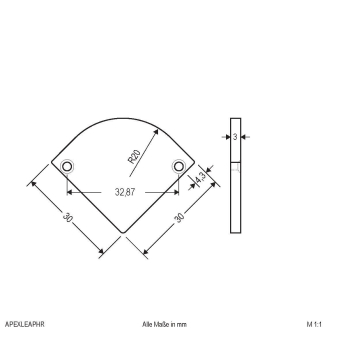 EVN Alu-Endabschlussplatte 1x APEXLEAPHR 