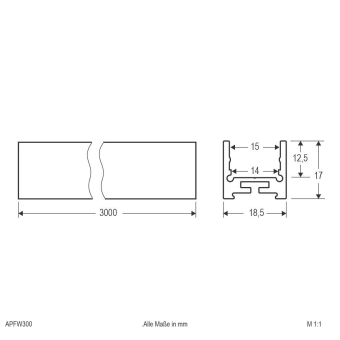 EVN U-Profil, flach              APFW300 