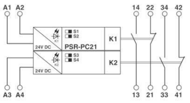 Phoenix 1086946 PSR-PC21-2NO-2NC-24DC-SP 