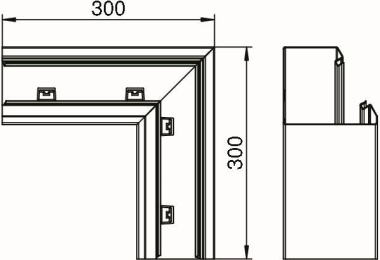 OBO GEK-SAFF133110RW Flachwinkel fallend 