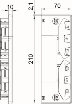 OBO GK-E70210RW Endstück 70x210mm PVC 