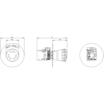 Siemens 3SU11501HB201CH0 Not-Halt-Pilz- 