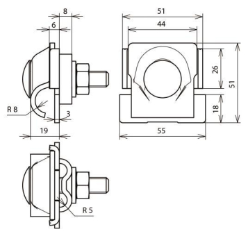 DEHN FS-Klemme D 16mm Al z. 2-    380116 