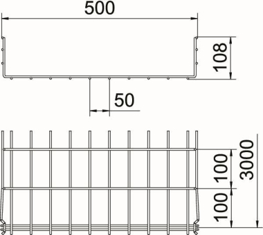 OBO GRM 105 500 G Gitterrinne GRM 