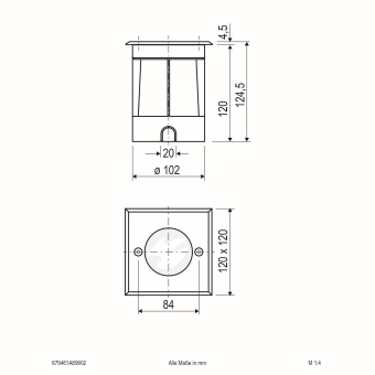 EVN LED Bodeneinbau -quad.  679461A89902 