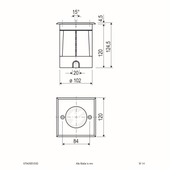 EVN LED Bodeneinbau -quad.   679435EV53D 