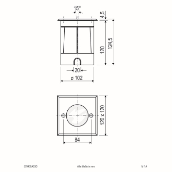 EVN LED Bodeneinbau -quad. -  679435A53D 