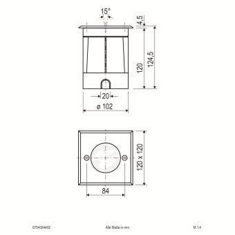 EVN LED Bodeneinbau -quad. -  679435A402 