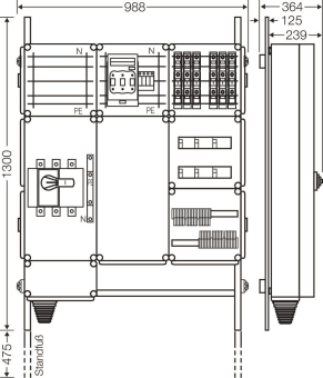 Hensel Ladeverteiler f.6 Mi EV 11kW 6101 