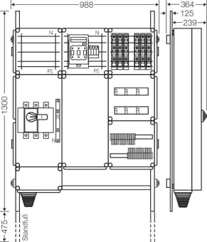 Hensel Ladeverteiler f.6 Mi EV 11kW 6101 