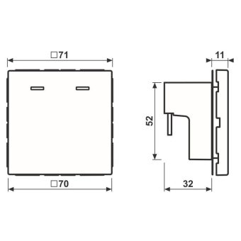 Jung Hotelabdeckung 230V     LSCUKO5M230 