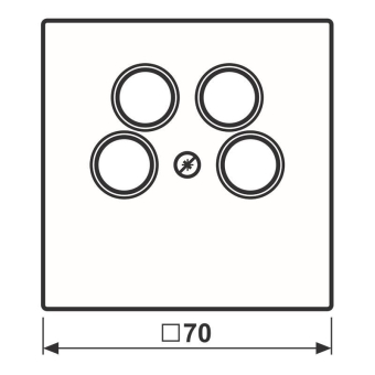 Jung Abdeckung            LS990-4SAT2WWM 