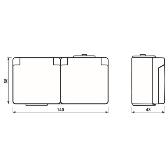 JG APWG WG 600 Schuko-Steckdose    622WW 