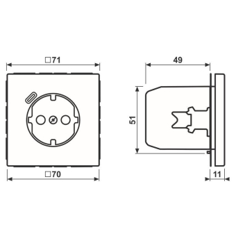 Jung SCHUKOsteckdose m.USB  LS1520-18CWW 