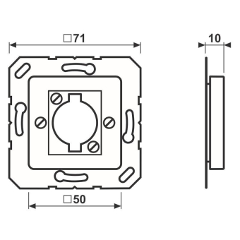 JG Abd. 50x50 für LS-Steckverb.  168-1WW 