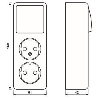 Jung SCHUKO  Zweifach-Steckdose 626 A WW 