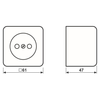 JG Steckdose ohne Schutzkontakt     611A 