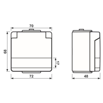 JG APWG WG 600 Schuko-Steckdose   620NAW 