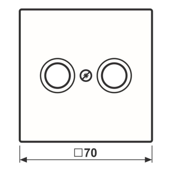 JG LS-design Koax-Abdeckung    LS990TVWW 