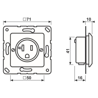 JG UP NEMA-Steckdose ST550 20A    121-20 
