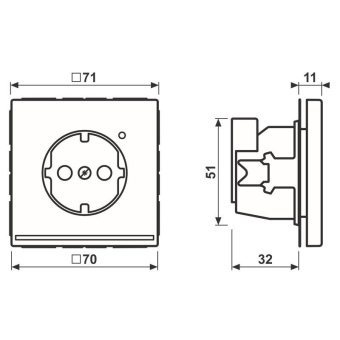Jung SCHUKO-Steckdose      LS1520-OWWLNW 