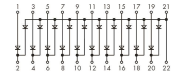 WAGO 289-151 Bauteilmodul mit Diode,grau 