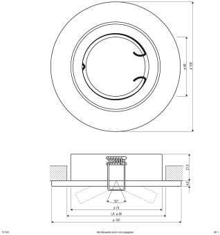 EVN Halogen-Einbauleuchte plan    517001 