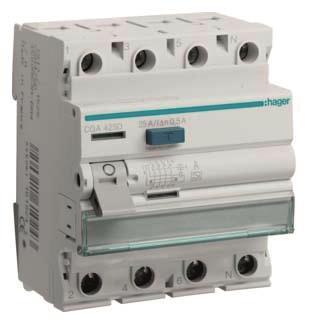 Hager Fi-Schalter 4polig 6kA 25A CGA425D 