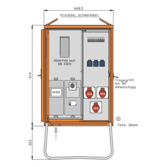 Walther Anschl.vert.schrank   WAV0100BR1 