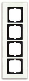 BJ Rahmen 4-fach UP weißglas    1724-811 