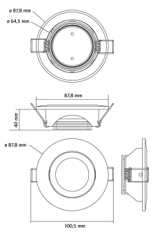 Rutec xLED Einbaustr. 8W     C57359UWWOK 