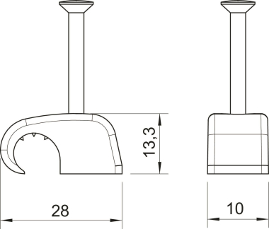 OBO 2027 30 LGR Haft-Clip 10-14mm L30 PP 