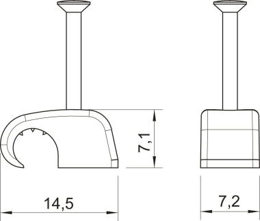 OBO 2025 25 LGR Haft-Clip 4-7mm L25 PP 