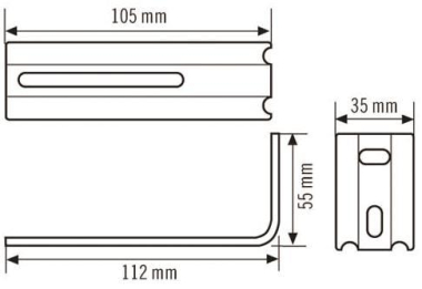 Esylux        Wandmontagewinkel 110 weiß 