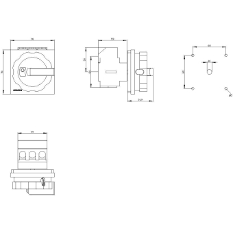 Siemens 3LD25040TK51 Hauptschalter 3p 