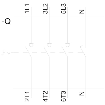 Siemens 3LD20641TC51 Hauptschalter 4p 