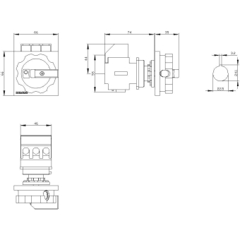 Siemens 3LD21540TK53 Not-Ausschalter 3p 