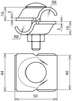DEHN MV-Klemme Rd 16/16 mm NIRO   393069 