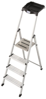 KRAU SECURY Alu-Leiter 4 Stufen   126528 