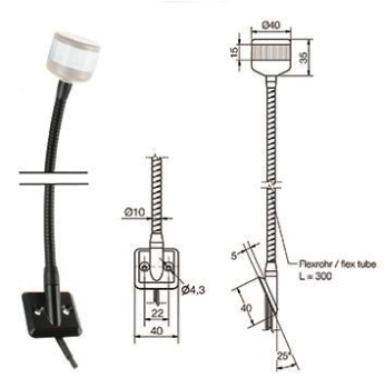 S&H LED-Aufbau-Signalleuchte 370mm 32014 