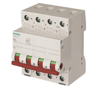 Siemens 5TL16631 Ausschalter 63A 3p+N 