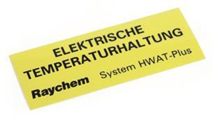 Raychem Aufkleber 767473-000  LAB-HWAT-D 