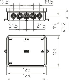 OBO A 18 HF RW Kabelabzweigkasten 