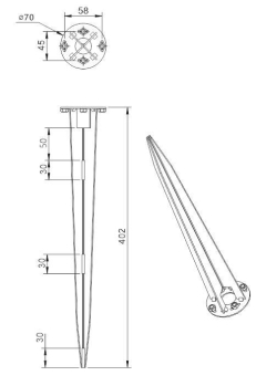 DOTL Erdspiess für DOTLUX LED-      5244 