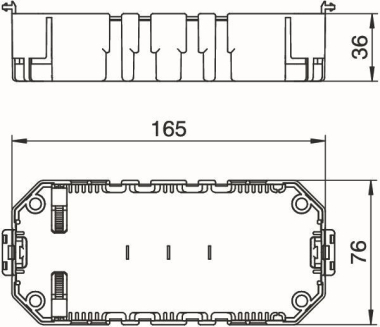 OBO GB2 Gerätebecher f.2xEKR 165x76x39 