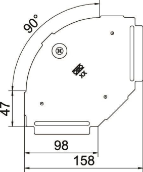 OBO RBD 90 100 A4 Deckel f.90°-Bogen 