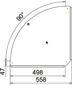 OBO RBD 90 500 DD Deckel f.90°-Bogen 