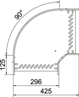 OBO RB 90 630 A2 Bogen 90° f.Kabelrinne 