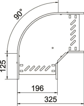 OBO RB 90 120 FT Bogen 90° f.Kabelrinne 
